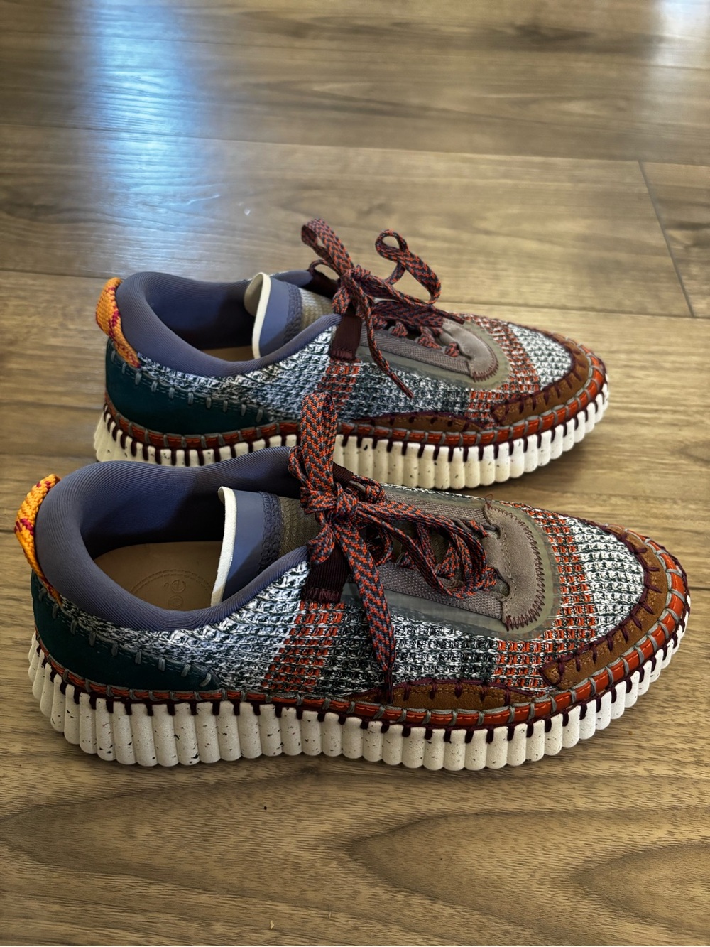Multicolor Woven Chloe Sneakers